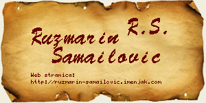 Ruzmarin Samailović vizit kartica